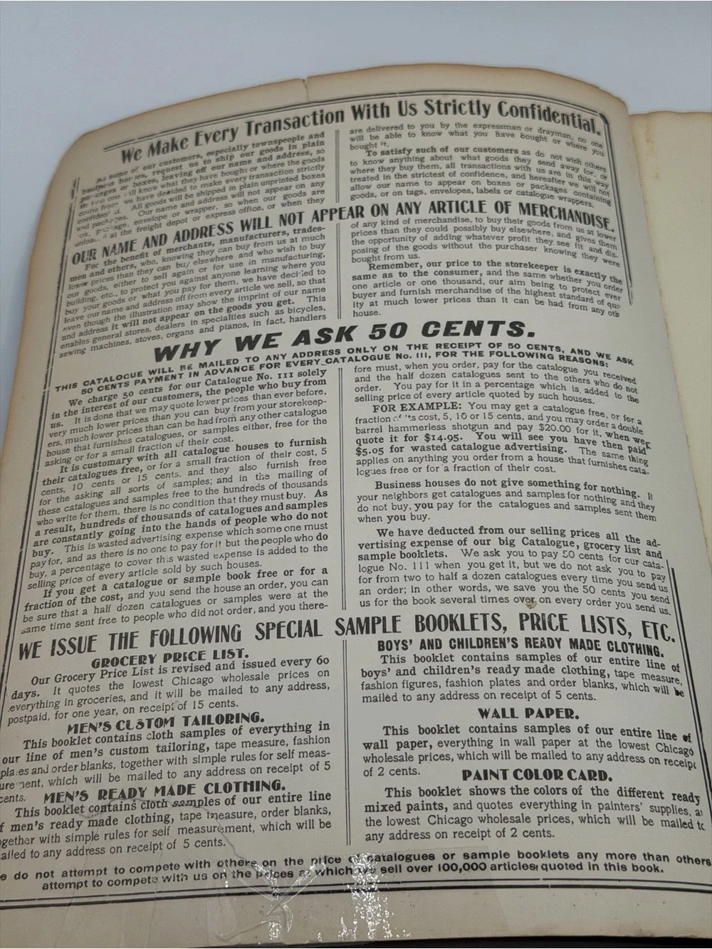 1902 Edition of The Sears, Roebuck Catalogue 1969 Vintage Paperback Book